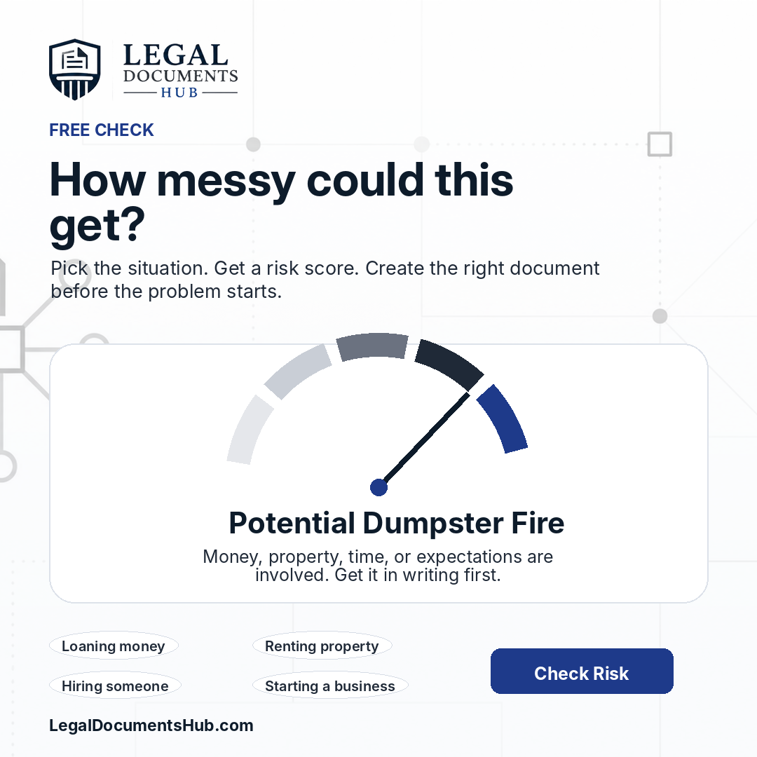 Messy Meter lead magnet: assess legal risk before things get expensive
